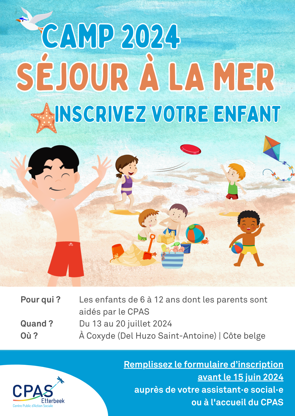 Affiche camp de vacances FR