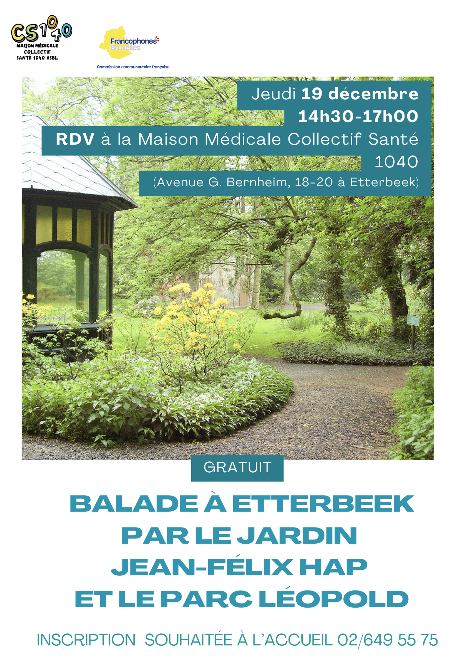 Affiche wandeling in Etterbeek